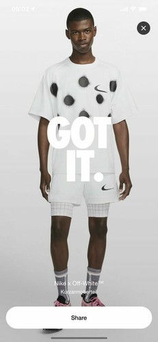 Nike off white shirt spray - white,